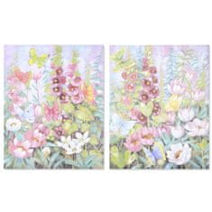 NEW DKD Lakberendezés Flori 80 x 3 x 100 cm Shabby Chic (2 db)