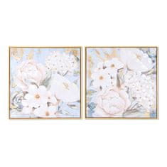 NEW Slika DKD Home Decor Flori Romantično 60 x 3,5 x 60 cm (2 kosov)