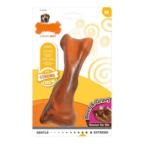 NEW Nylabone Strong Chew Sauce Meat Meat gumi rágójáték méret M