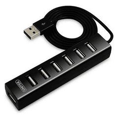 Unitek Y-2160 USB 2.0 HUB (7 port) Fekete (Y-2160 BLACK)