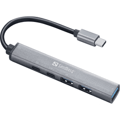 Sandberg 336-50 hálózati csatlakozó USB C-típus 5000 Mbit/s Szürke (336-50)