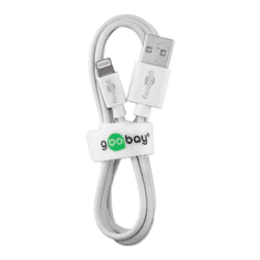 Goobay Hálózati töltő 2xUSB töltő (5V / 2,4A) + Lightning kábel (1 méter) - Fehér (44979)