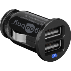 Goobay 71692 2x USB-A Autós töltő - Fekete (5V / 2.4A) (71692)