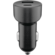 Goobay 39908 Autós USB-A / USB-C töltő - Fekete (48W) (39908)