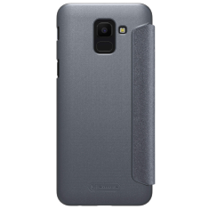 Nillkin Sparkle Samsung Galaxy J6 (2018) Flip Bőrtok - Fekete (NL160101)