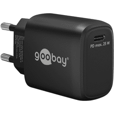 Goobay 65367 USB-C Hálózati töltő - Fekete (25W) (65367)