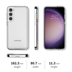 Crong Crystal Shield Samsung Galaxy S23 Plus Tok - Átlátszó (CRG-CSHC-SGS23P-TRS)