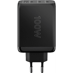 Goobay 65555 3x USB-C / USB-A Hálózati töltő - Fekete (100W) (65555)