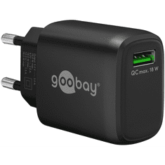 Goobay 61671 USB Type-A Hálózati töltő - Fekete (18W) (61671)