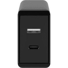Goobay Hálózati USB-A + USB-C gyorstöltő 28W Fekete (44960)