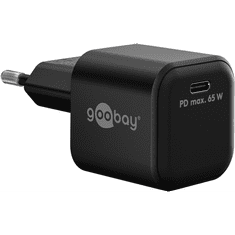 Goobay 65369 Nano USB-C Hálózati töltő - Fekete (65W) (65369)