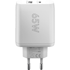 Goobay 65410 1x USB Type-C / 1x USB Type-A Hálózati töltő - Fehér (65W) (65410)