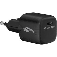 Goobay 65403 USB Type-C GaN Hálózati töltő - Fekete (20W) (65403)