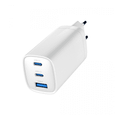 Gembird TA-UC-PDQC65-01-W 2x USB-C / USB-A Hálózati töltő - Fehér (65W) (TA-UC-PDQC65-01-W)