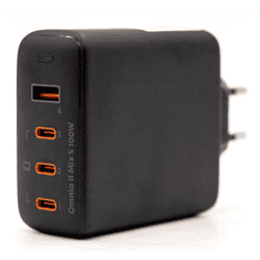 Aukey PA-B7S 3x USB-C / USB-A Hálózati töltő - Fekete (100W) (PA-B7S)