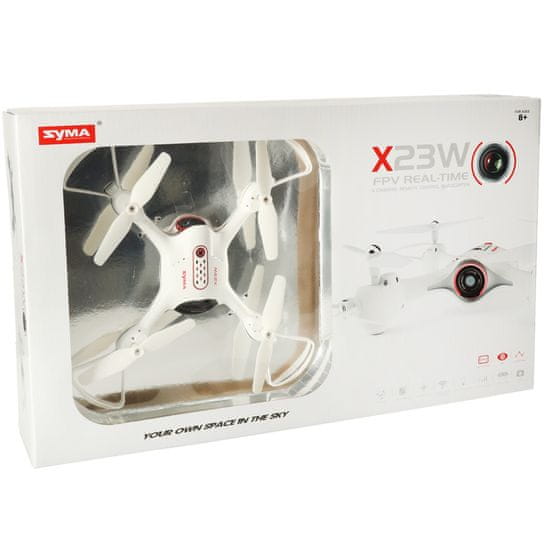 Aga Dron Syma X23W RC, 2.4GHz 4CH FPV Wi-Fi Fehér