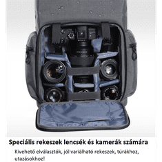 K&F Concept 13.098V1 Professzionális kamera hátizsák - Fekete (KF-13-098V1)