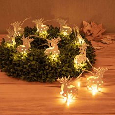 Goobay Reindeer Beltéri LED fényfüzér 1,3m - Meleg fehér (57945)