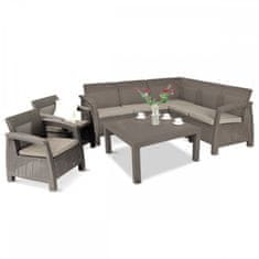 KETER 661867_241727_227643 Corfu relax duo set kerti bútor garnitúra cappuccino