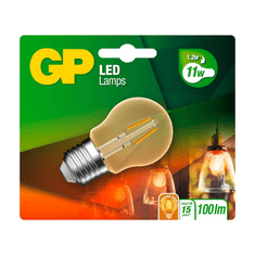 GP 080596 LED Filament Mini Globus izzó 1,2W 100lm 2200K E27 - Meleg fehér (745GPMGL080596CE)