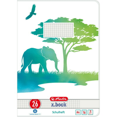 Herlitz Heft GREENline Elefant 16 lapos A4 négyzetrácsos füzet (50039975)