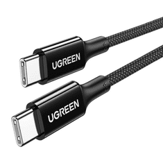 Ugreen US557 USB-C apa - USB-C apa Adat és töltő kábel - Fekete (1.5m) (15276)