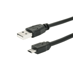 Delight 20327 USB-A apa - Micro USB apa 2.0 Adat és töltőkábel - Fekete (3m) (20327)