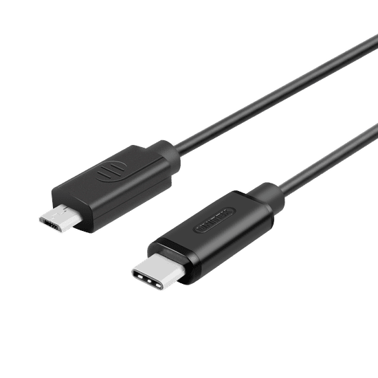 Unitek USB-C apa - MicroUSB apa Adat- és töltőkábel 1m - Fekete (Y-C473BK)