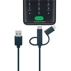 Goobay 60339 USB-A - USB-C / Micro-USB / Lightning adat és töltőkábel 0.9m (60339)