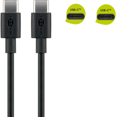 Goobay 66318 USB-C apa - USB-C apa 2.0 Adat és töltőkábel - Fekete (1m) (66318)