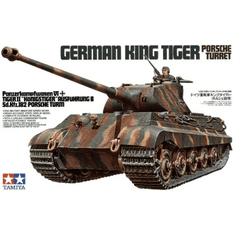 Tamiya King Tiger Porsche Turret harckocsi műanyag modell (1:35) (MT-35169)