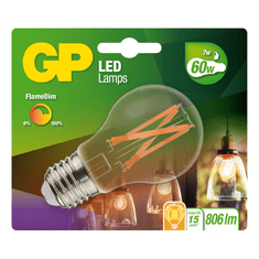 GP 085430 LED FlameDim izzó 7W 806lm 2700K E27 - Meleg fehér (745GPCLAS085430CE1)