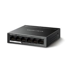 TP-LINK Kapcsoló Mercusys MS106LP 2x LAN, 4x LAN PoE-val, 40W