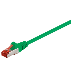 Goobay S/FTP CAT6 Patch kábel 1m - Zöld (68289)