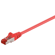 Goobay S/FTP CAT6 Patch kábel 1m - Piros (95477)