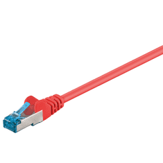 Goobay S/FTP CAT6a Patch kábel 5m - Piros (93819)