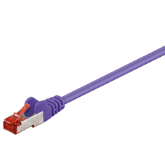 Goobay S/FTP CAT6 Patch kábel 1m - Ibolya (93536)
