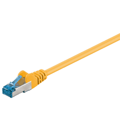 Goobay S/FTP CAT6a Patch kábel 5m - Sárga (93814)