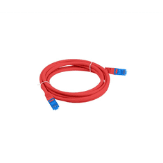 Lanberg S/FTP CAT6a Patch kábel 0.5m Piros (PCF6A-10CC-0050-R)