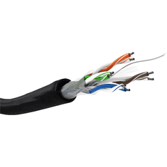 Goobay U/UTP CAT6 Kültéri installációs kábel 100m - Fekete (57199)