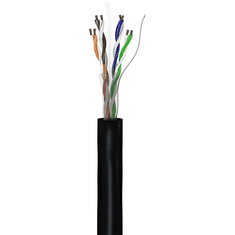 Goobay U/UTP CAT6 Kültéri installációs kábel 100m - Fekete (57199)