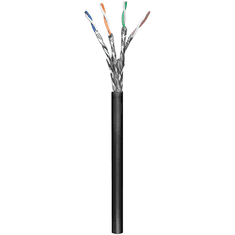 Goobay S/FTP CAT7 Kültéri installációs kábel 305m - Fekete (52769)