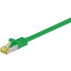 Goobay S/FTP CAT6a Patch kábel 5m - Zöld (91622)