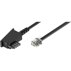 Goobay 50941 TAE-F Kábel 3 m - Fekete (50941)