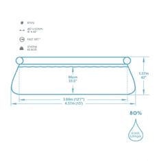 Bestway 57372 kerti medence Felfújható medence Kerek 12362 L Szürke (57372)