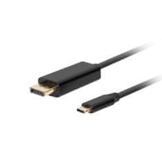 NEW Lanberg CA-CMDP-10CU-0005-BK USB C-DisplayPort adapter fekete 500 cm