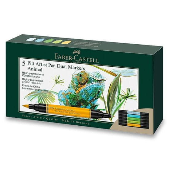 Faber-Castell Marker Pitt Artist Pen Dual Marker Animal 5 darabos készlet