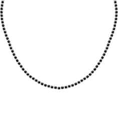 Morellato Stílusos férfi nyaklánc fekete gyöngyökkel Pietre S1728