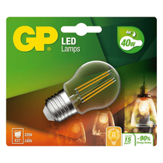 GP 078159 Filament Mini Globe izzó 4W 470lm 2700K E27 - Meleg fehér (745GPMGL078159CE1)