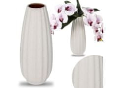 sarcia.eu Bézs színű kerámia váza, magas virágváza 12,5x12,5x32cm